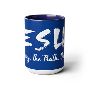 JESUS: The Way - The Truth - The Life - Two-Tone Coffee Mugs, 15oz