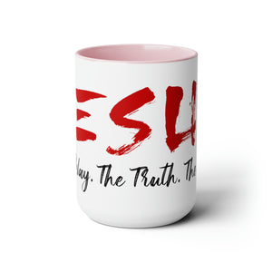 JESUS: The Way - The Truth - The Life - Two-Tone Coffee Mugs, 15oz