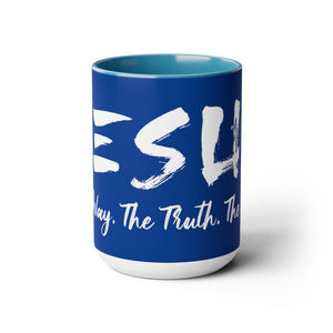 JESUS: The Way - The Truth - The Life - Two-Tone Coffee Mugs, 15oz