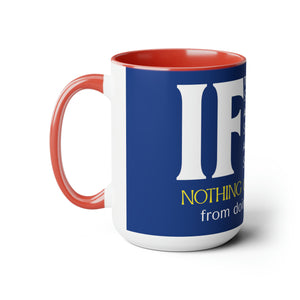 "IF" Two-Tone Coffee Mugs, 15oz