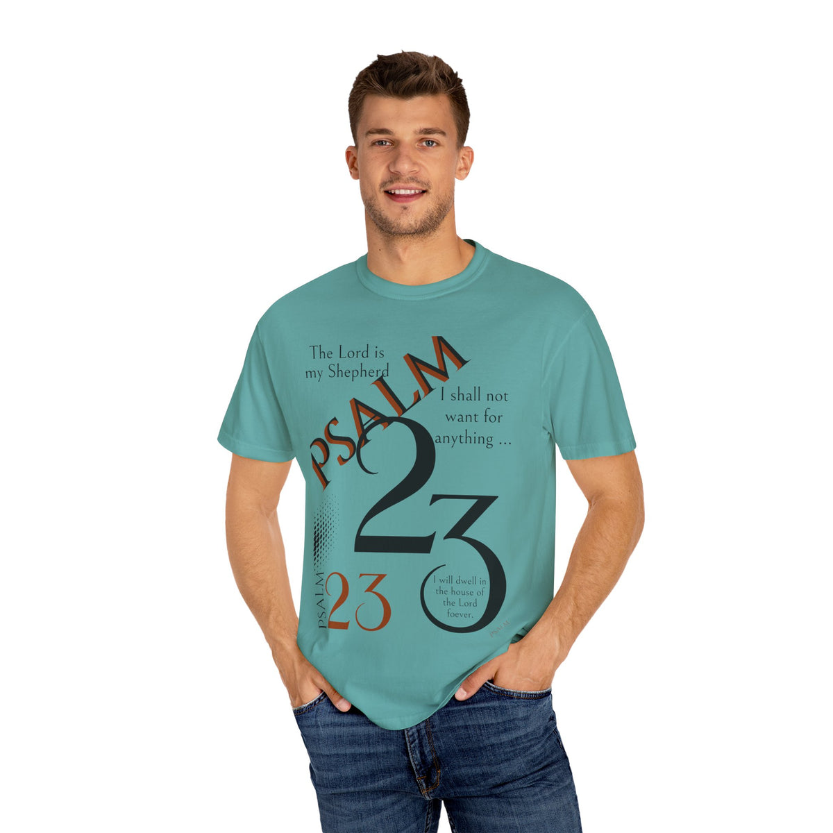 Psalm 23 Unisex Garment-Dyed T-shirt