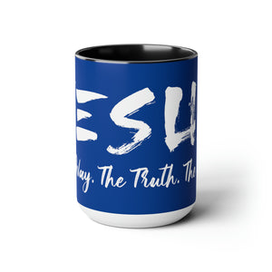 JESUS:  The Way - The Truth - The Life - Two-Tone Coffee Mugs, 15oz