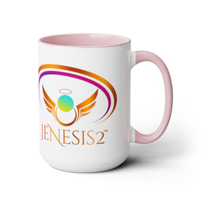 Jenesis2 Two-Tone Coffee Mugs, 15oz