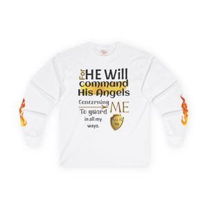 Psalm 91:11 Unisex Ultra Cotton Long Sleeve Tee