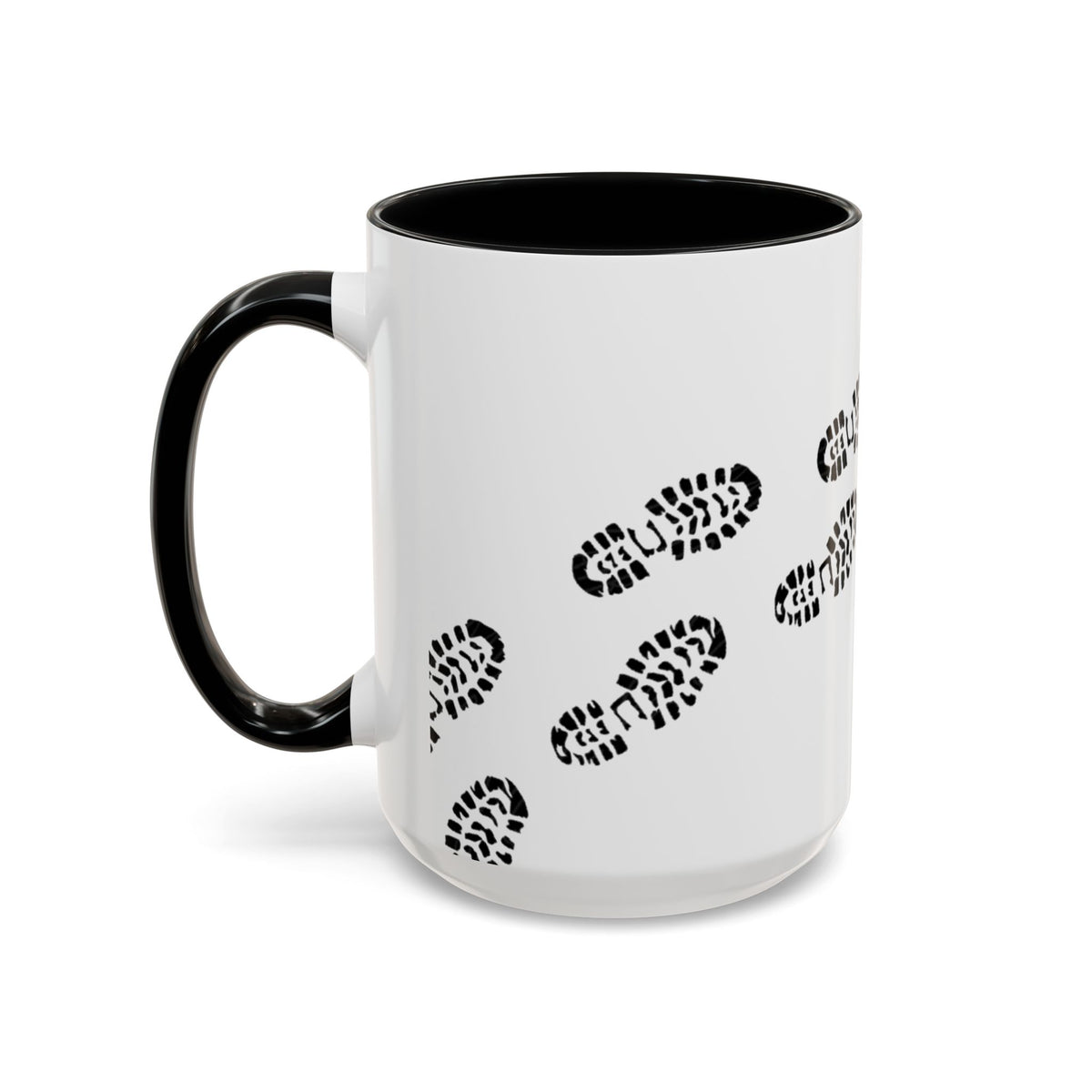 John 5:8 - WALK - Black &amp; White Ceramic Mug, (15oz)