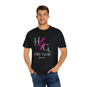 4 His Glory (pink with white lettering) - Unisex T-shirt