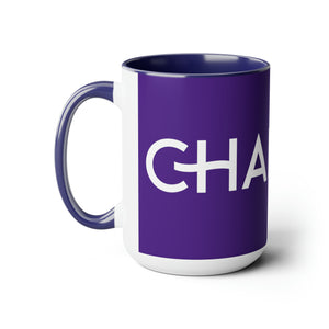 Chaplain (is on duty) (White/Purple) Two-Tone Coffee Mugs, 15oz