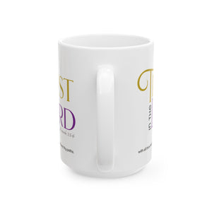 Trust in the Lord Ceramic Mug, Purple (15oz)