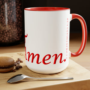 Yes! & Amen. (Red) Coffee Mugs, 15oz