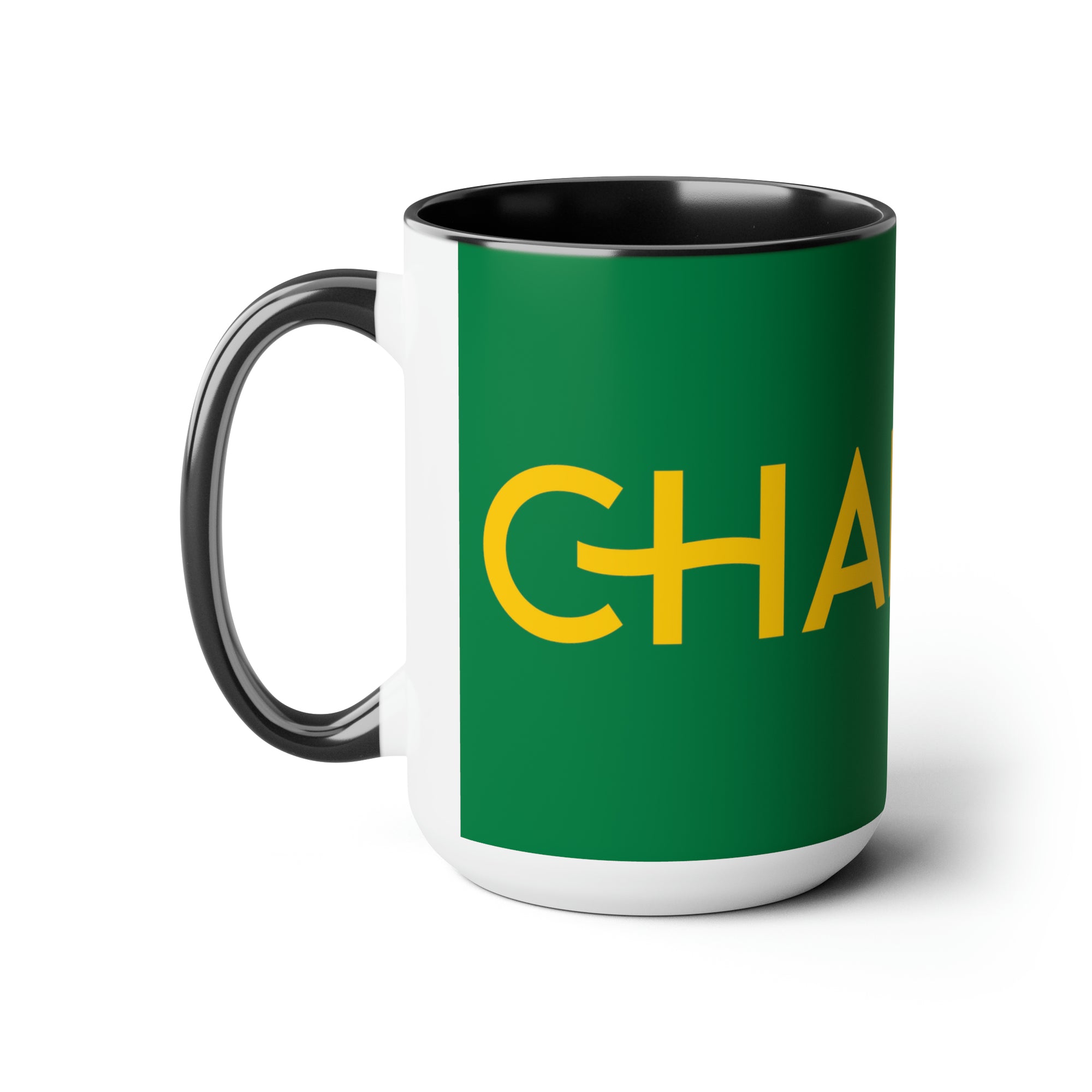 Chaplain (is on duty) (Gold/Green) Two-Tone Coffee Mugs, 15oz