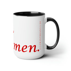 Yes! & Amen. (Red) Coffee Mugs, 15oz