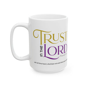 Trust in the Lord Ceramic Mug, Purple (15oz)