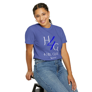 4 His Glory (blue with white lettering) - Unisex T-shirt