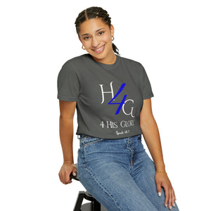 4 His Glory (blue with white lettering) - Unisex T-shirt