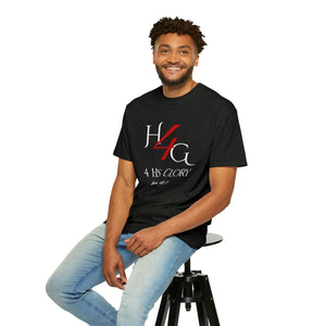 4 His Glory (red with white lettering) - Unisex T-shirt