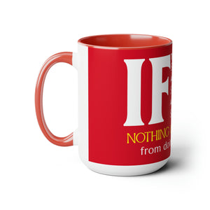 "IF" Two-Tone Coffee Mugs, 15oz