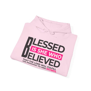 Blessed is She Who Believed Women's Heavy Blend™ Hoodie