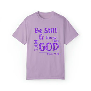 Be Still & Know I AM God (Purple) Unisex T-shirt