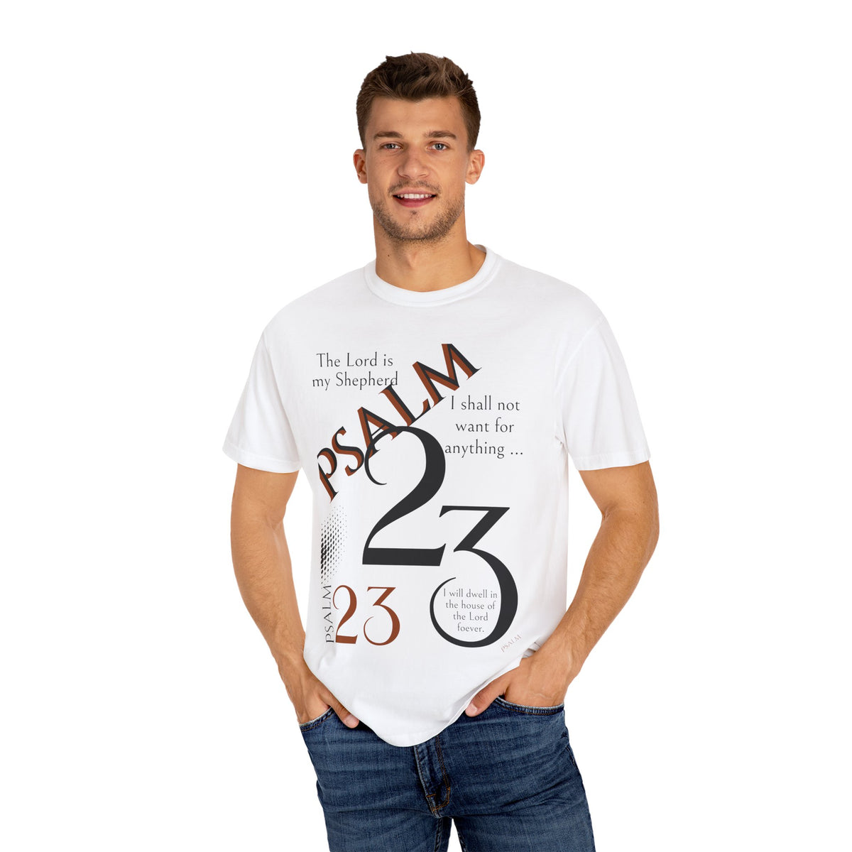 Psalm 23 Unisex Garment-Dyed T-shirt