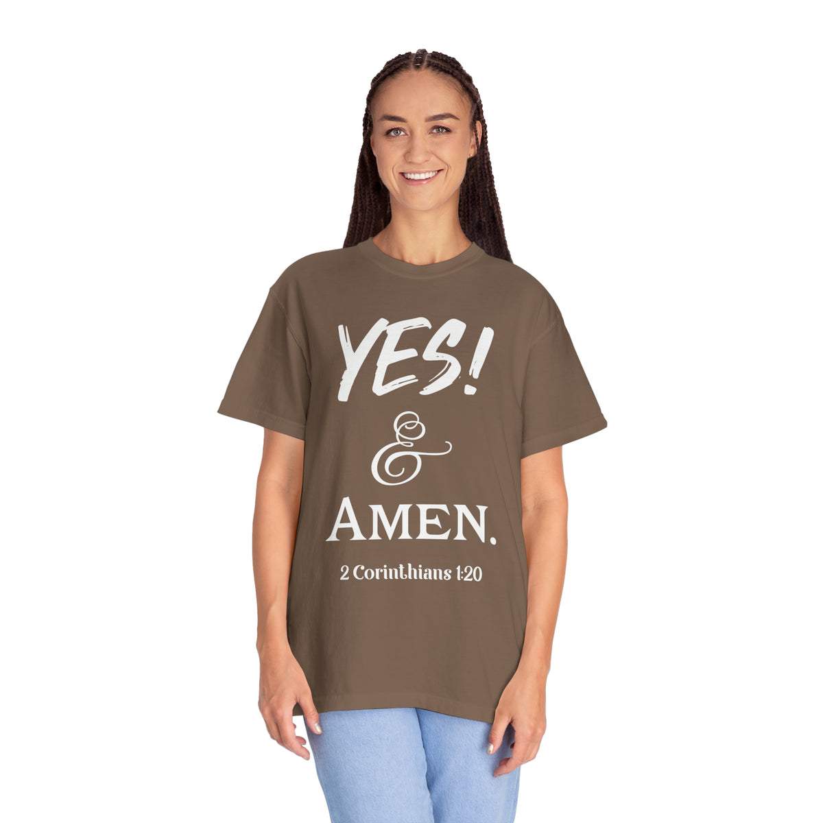 YES! &amp; Amen. (White) - Unisex T-shirt