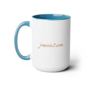 Jenesis2 Two-Tone Coffee Mugs, 15oz