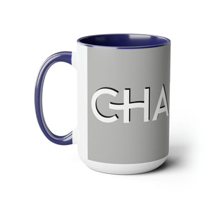 Chaplain (is on duty) (White/Light Grey) Two-Tone Coffee Mugs, 15oz