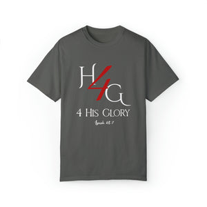 4 His Glory (red with white lettering) - Unisex T-shirt