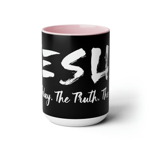 JESUS: The Way - The Truth - The Life - Two-Tone Coffee Mugs, 15oz