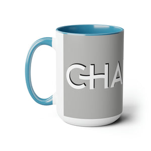 Chaplain (is on duty) (White/Light Grey) Two-Tone Coffee Mugs, 15oz