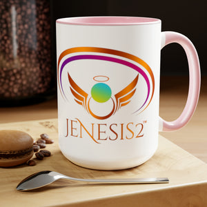 Jenesis2 Two-Tone Coffee Mugs, 15oz