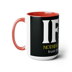 "IF" Two-Tone Coffee Mugs, 15oz