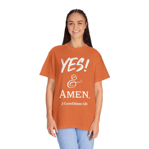 YES! & Amen. (White) - Unisex T-shirt