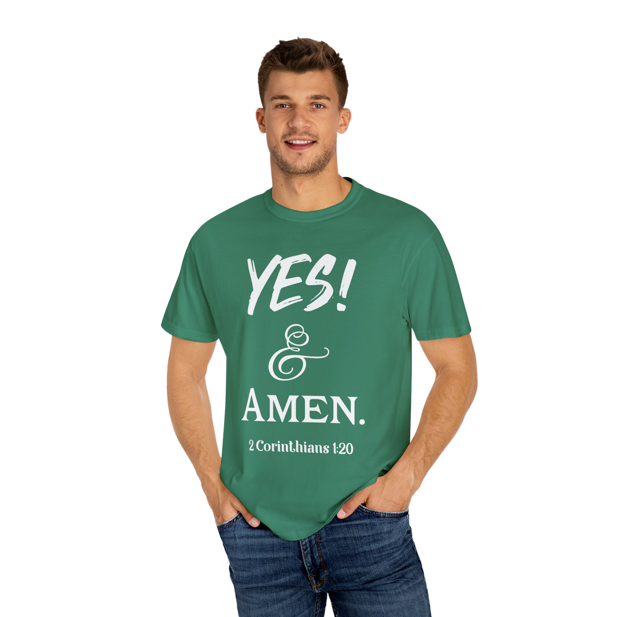 YES! &amp; Amen. (White) - Unisex T-shirt