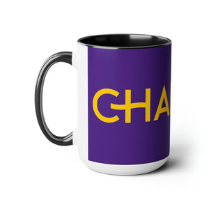 Chaplain (is on duty) (Gold/Purple) Two-Tone Coffee Mugs, 15oz