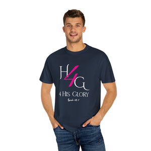 4 His Glory (pink with white lettering) - Unisex T-shirt