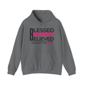 Blessed is She Who Believed Women's Heavy Blend™ Hoodie