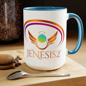 Jenesis2 Two-Tone Coffee Mugs, 15oz