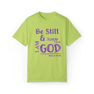 Be Still & Know I AM God (Purple) Unisex T-shirt