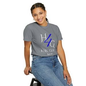 4 His Glory (blue with white lettering) - Unisex T-shirt