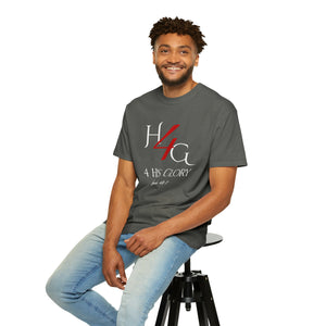 4 His Glory (red with white lettering) - Unisex T-shirt