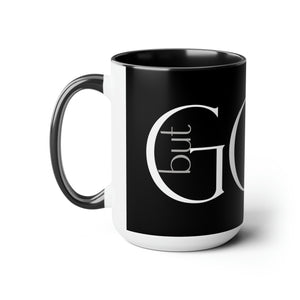 But GOD (White) Two-Tone Coffee Mugs, 15oz