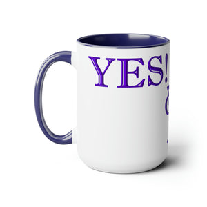 Yes! & Amen. (Purple)  Coffee Mugs, 15oz