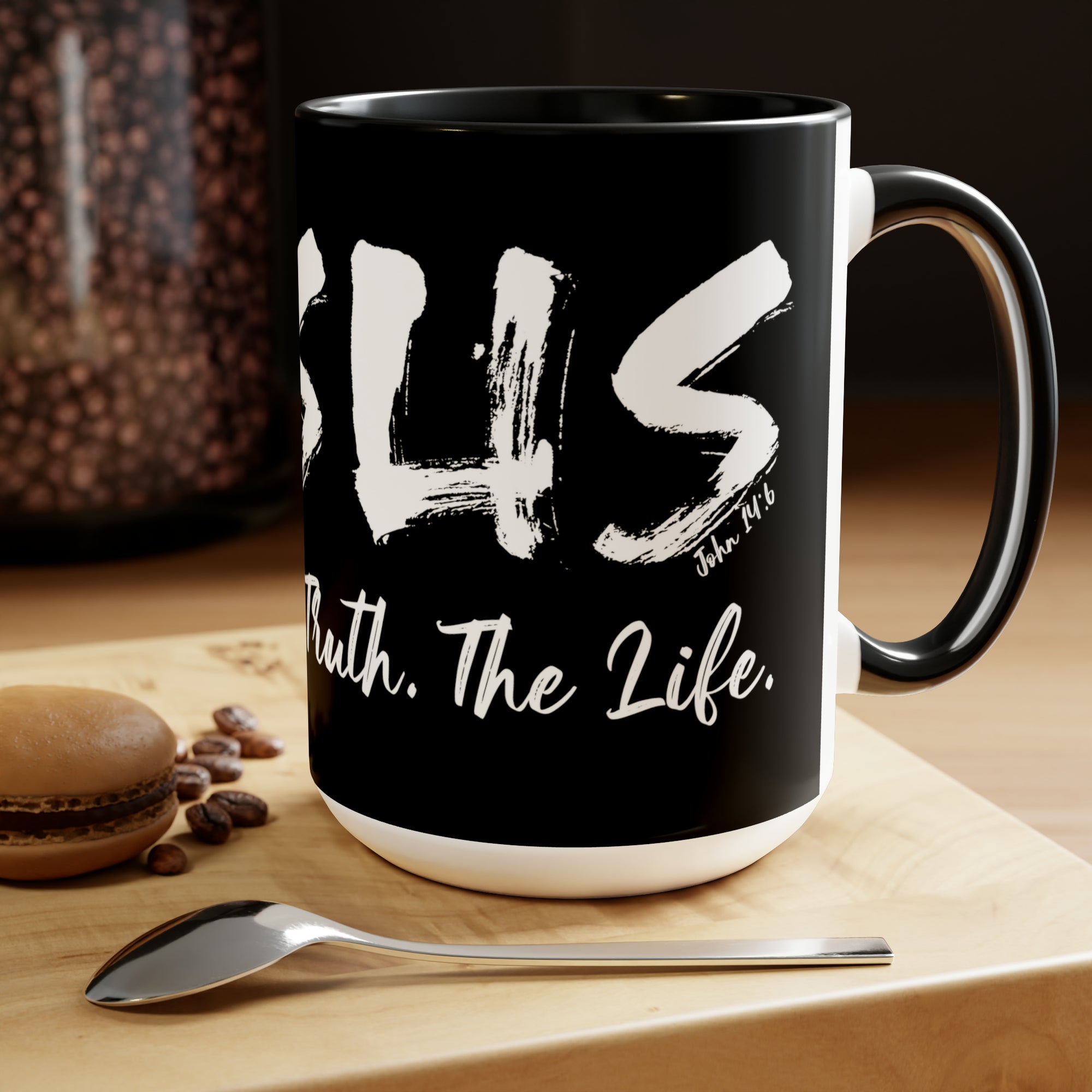 JESUS: The Way - The Truth - The Life - Two-Tone Coffee Mugs, 15oz