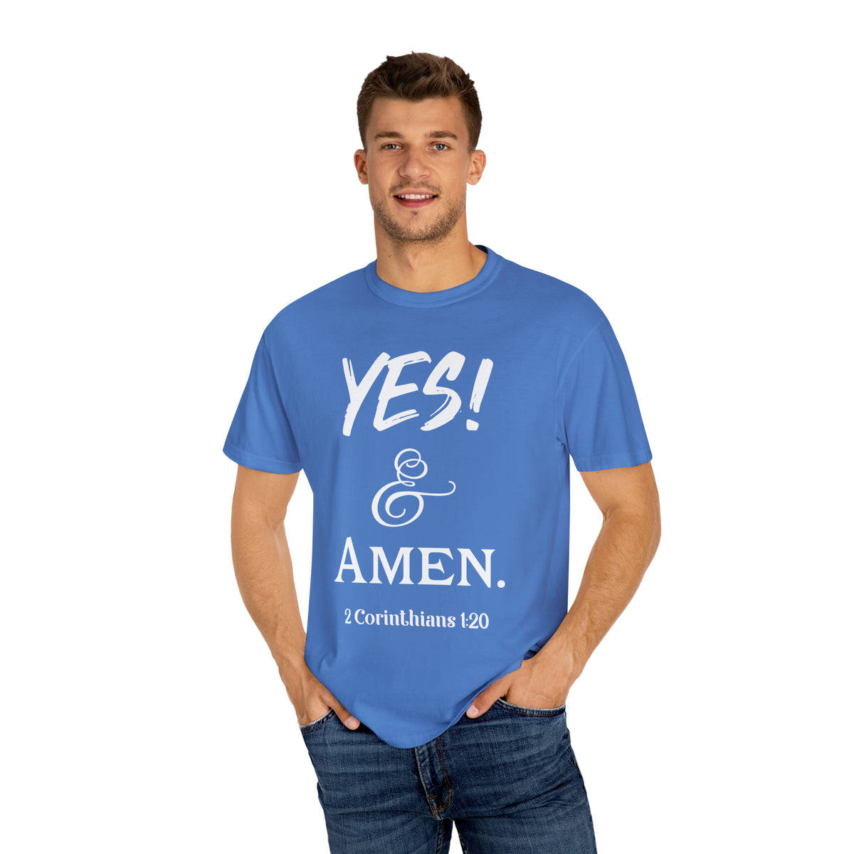 YES! &amp; Amen. (White) - Unisex T-shirt