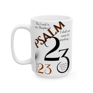 Psalm 23 Ceramic Mug, (15oz)