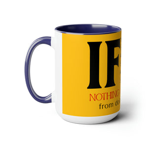 "IF" Two-Tone Coffee Mugs, 15oz