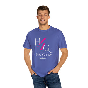 4 His Glory (pink with white lettering) - Unisex T-shirt