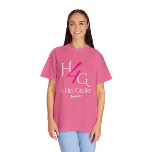 4 His Glory (pink with white lettering) - Unisex T-shirt