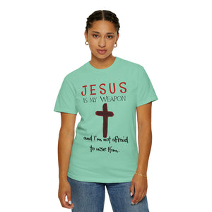 "Jesus Is My Weapon ..." - Unisex T-shirt (Black)