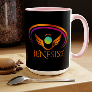 Jenesis2 (Black) 15oz Coffee Mug